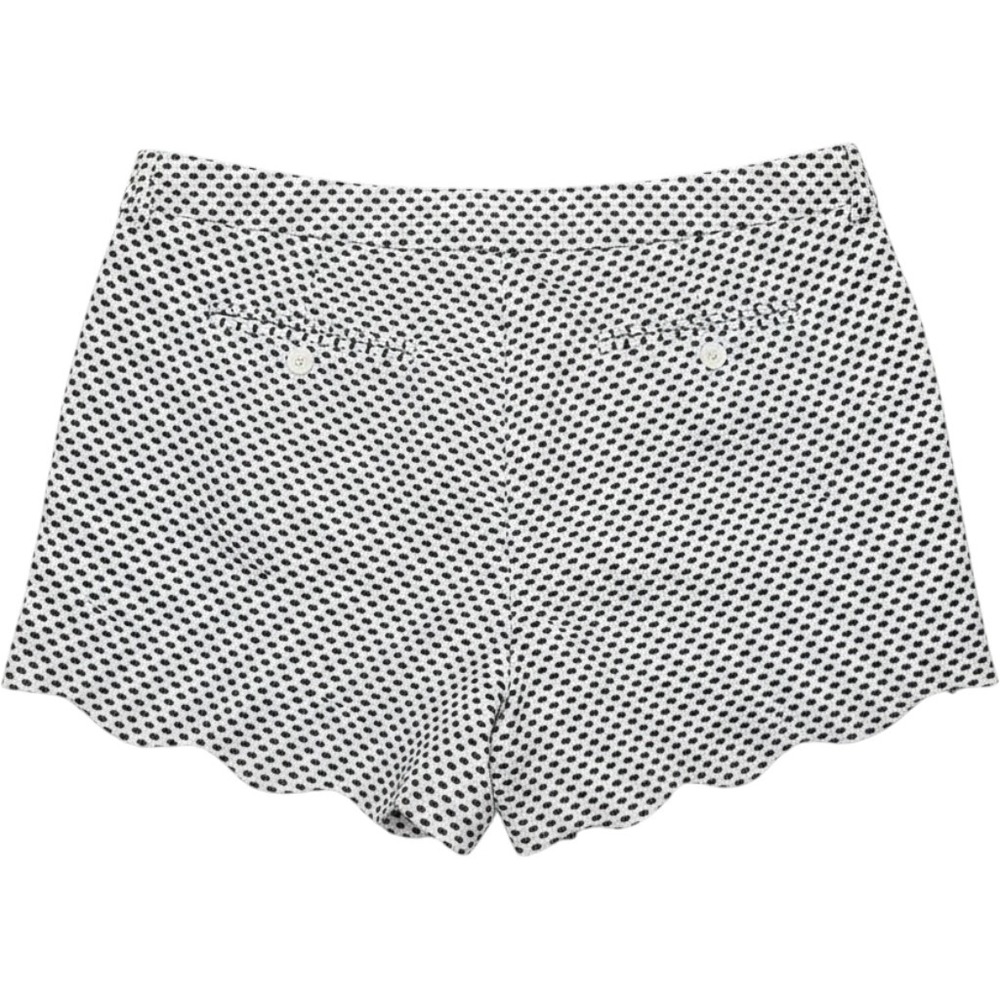 Saint Tropez West Womens Navy White Polka Dot Scalloped Hem Shorts Size 8 - Picture 3 of 5
